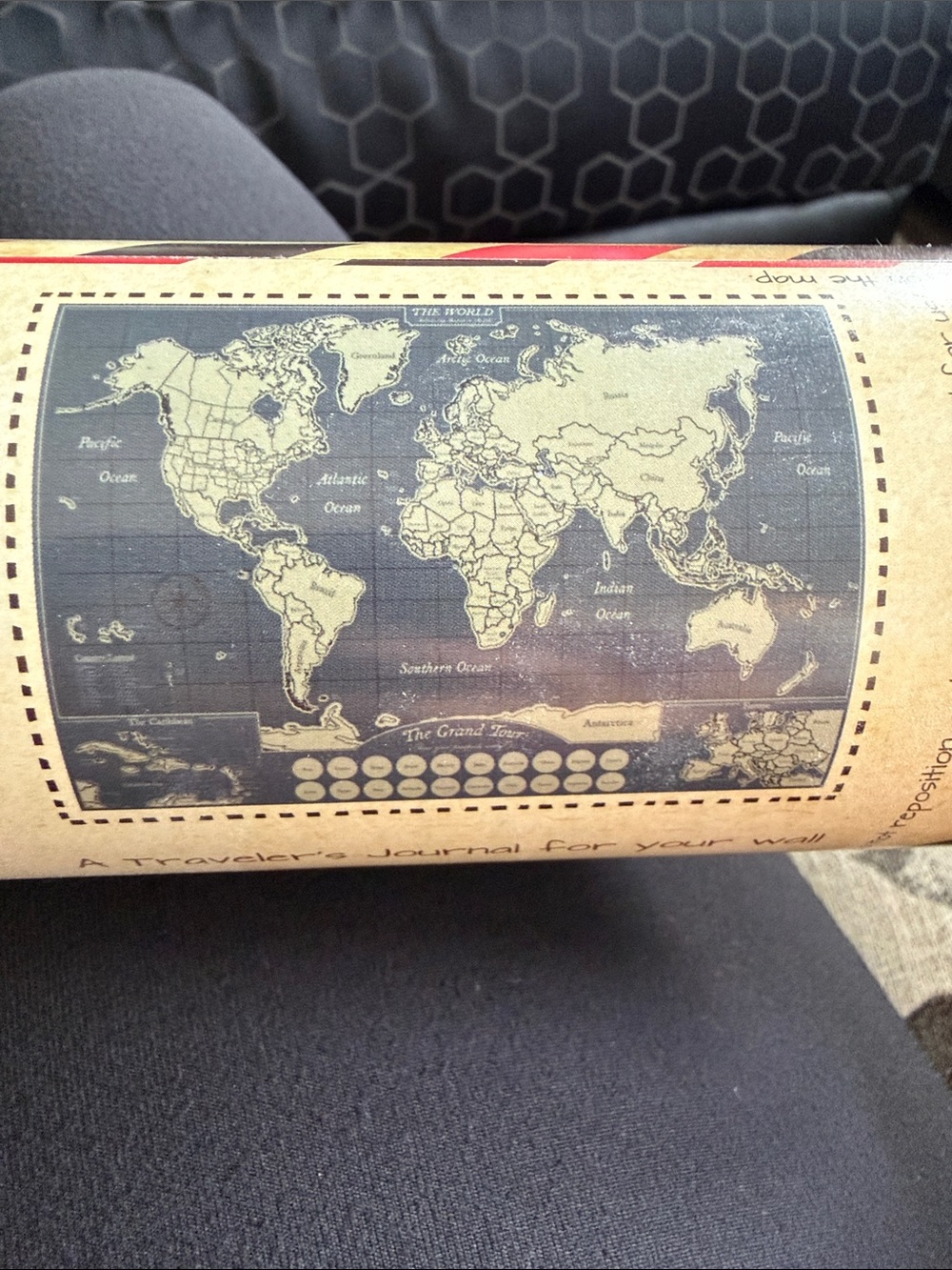 Gold Scratch World Map - Picture 2 of 3